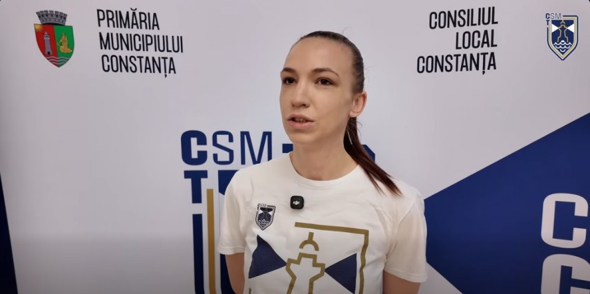 Andreea Cimpu. Sursa foto: captură Facebook (CSM Constanța)