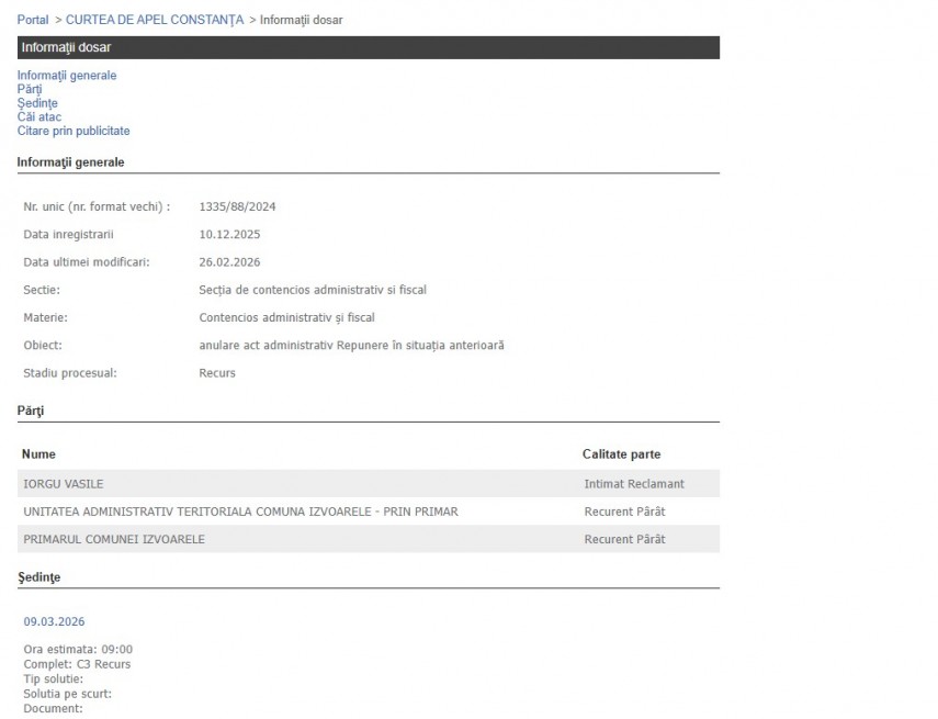 Portalul Instanțelor de Judecată