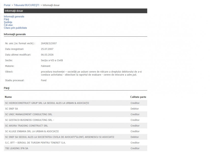 Portalul Instanțelor de Judecată