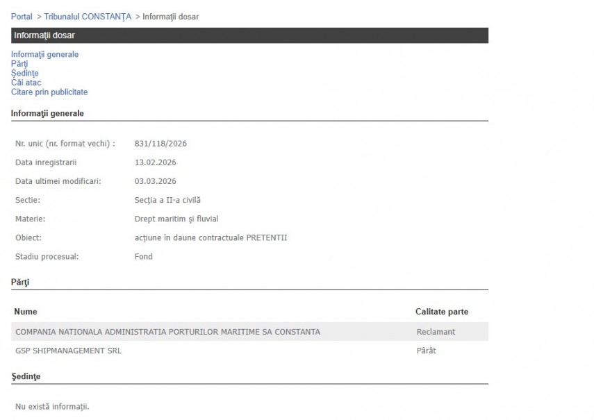 Portalul Instanțelor de Judecată