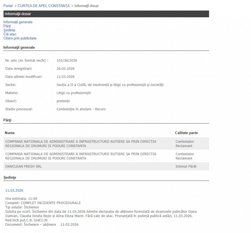 Portalul Instanțelor de Judecată