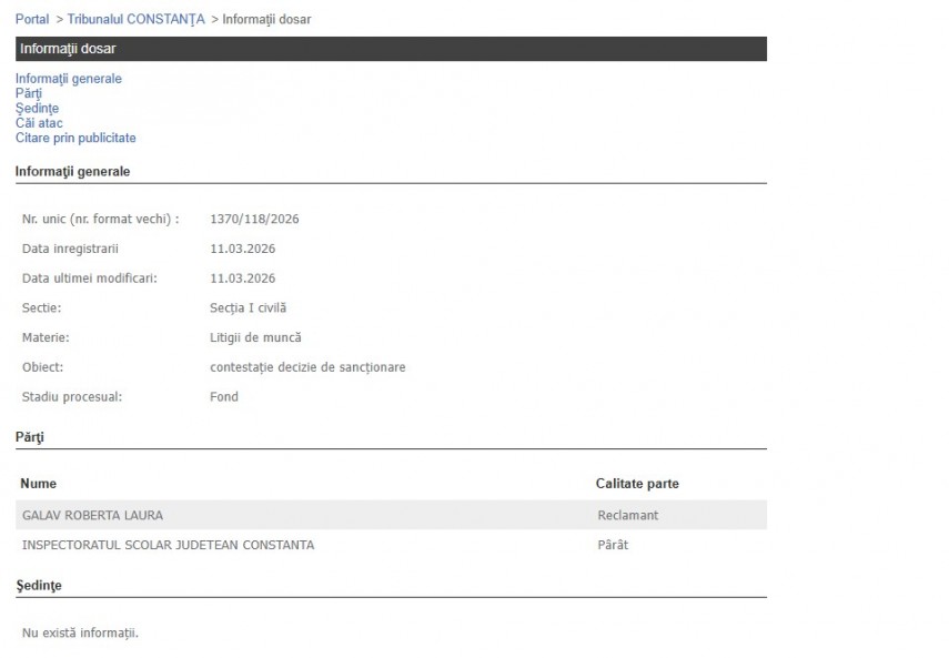 Portalul Instanțelor de Judecată