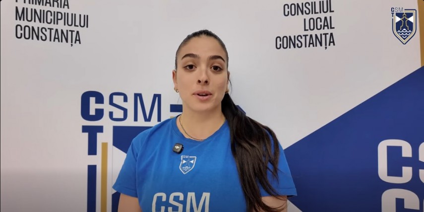 Gabriella Rocha. Sursa foto: captură Facebook (CSM Constanța)