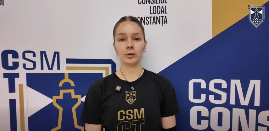 Jovana Biberdzic. Sursa foto: captură Facebook (CSM Constanța)