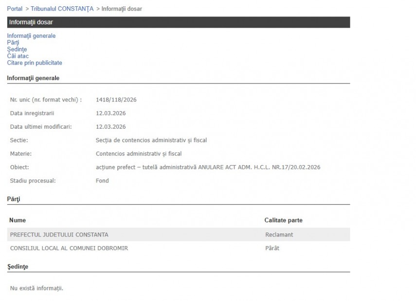 Portalul Instanțelor de Judecată