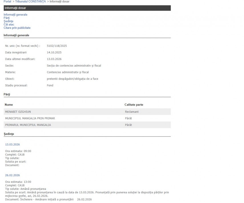 Portalul Instanțelor de Judecată