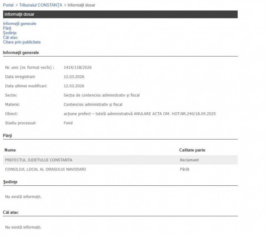 Portalul Instanțelor de Judecată