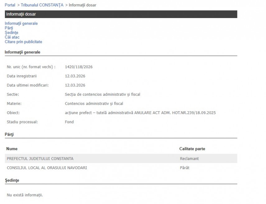 Portalul Instanțelor de Judecată