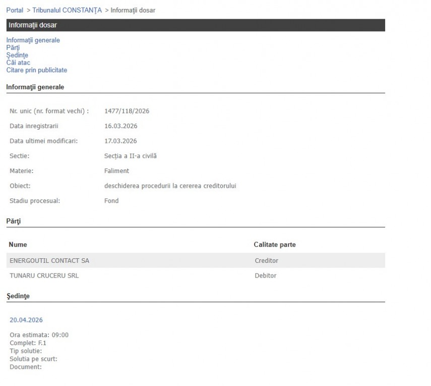 Portalul Instanțelor de Judecată