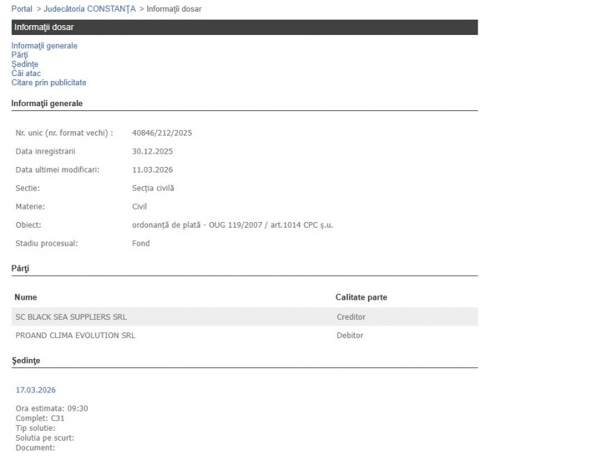 Portalul Instanțelor de Judecată