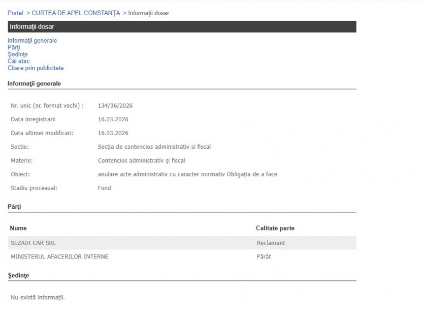 Portalul Instanțelor de Judecată