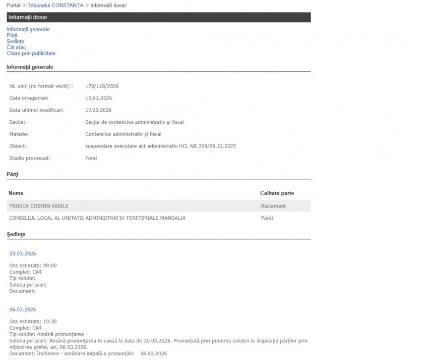 Portalul Instanțelor de Judecată