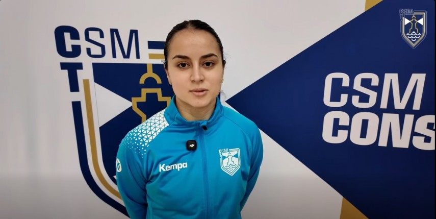 Andreea Minca Cristea. Sursa foto: captură Facebook (CSM Constanța)