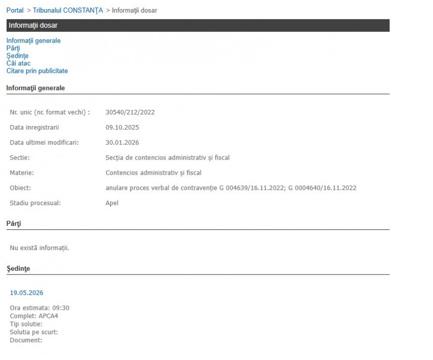 Portalul Instanțelor de Judecată