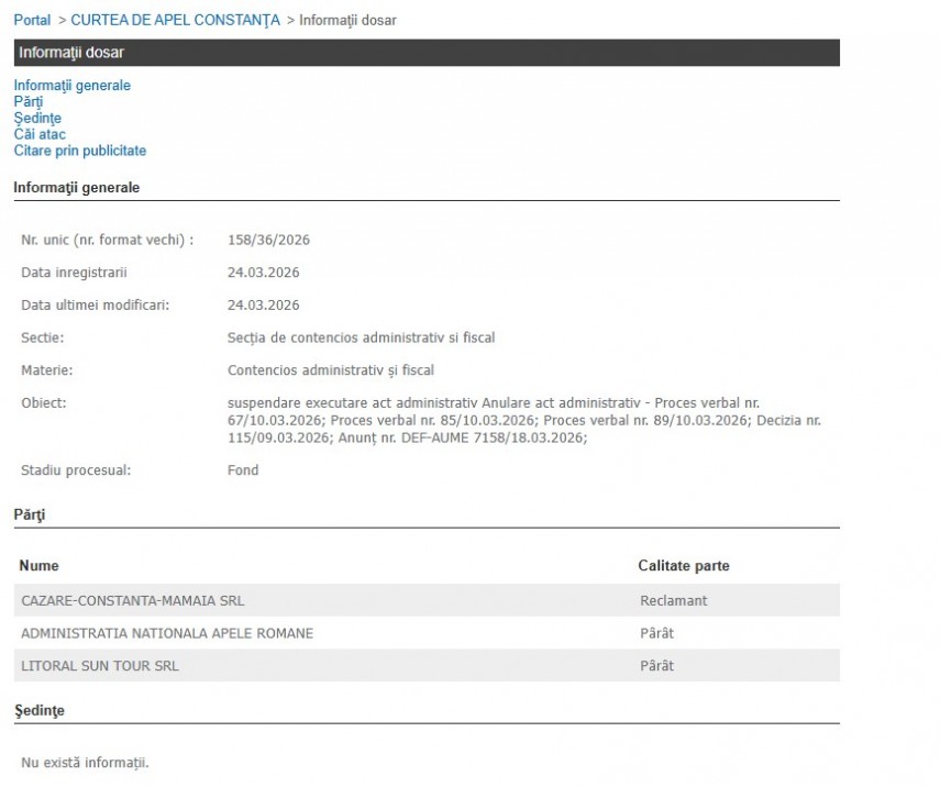 Portalul Instanțelor de Judecată