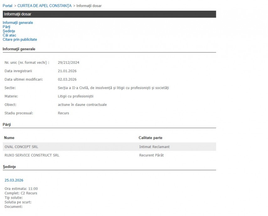 Portalul Instanțelor de Judecată