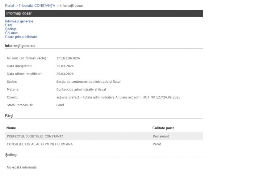 Portalul Instanțelor de Judecată