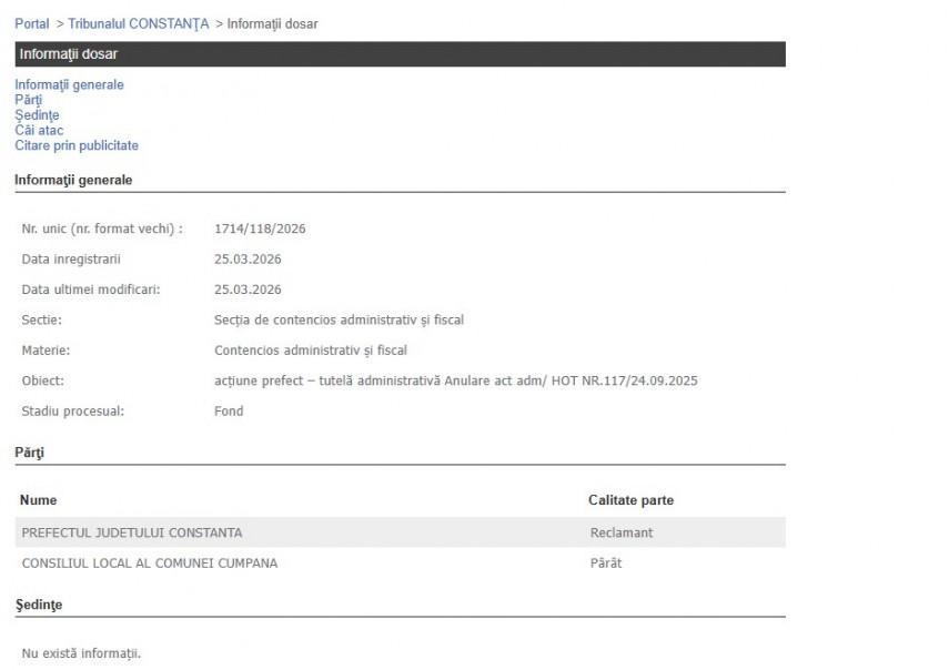 Portalul Instanțelor de Judecată