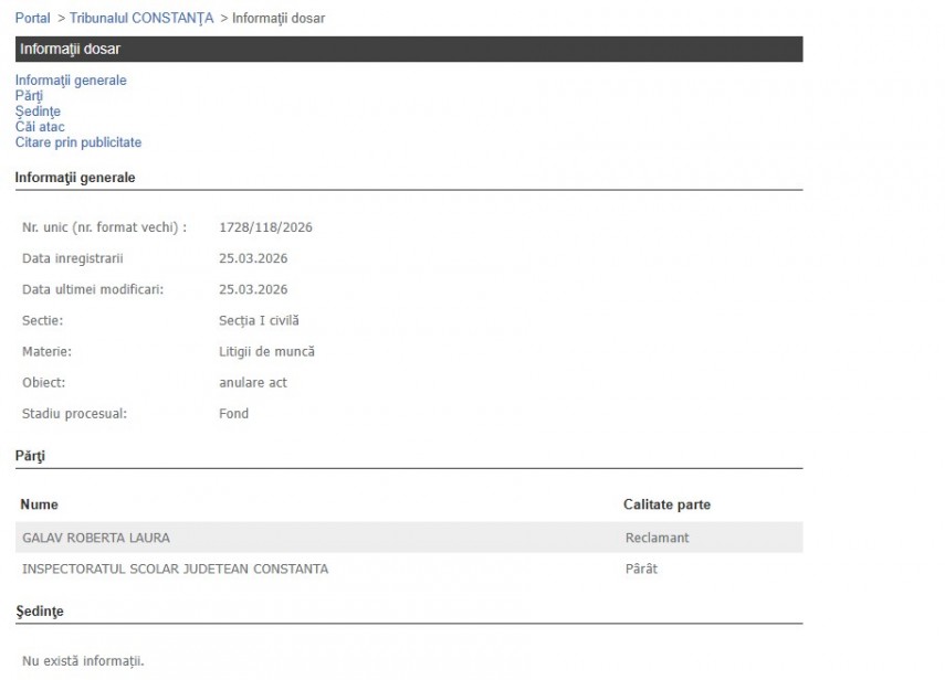 Portalul Instanțelor de Judecată