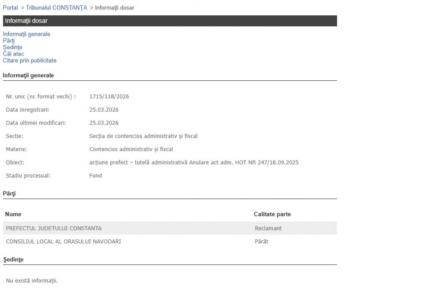 Portalul Instanțelor de Judecată