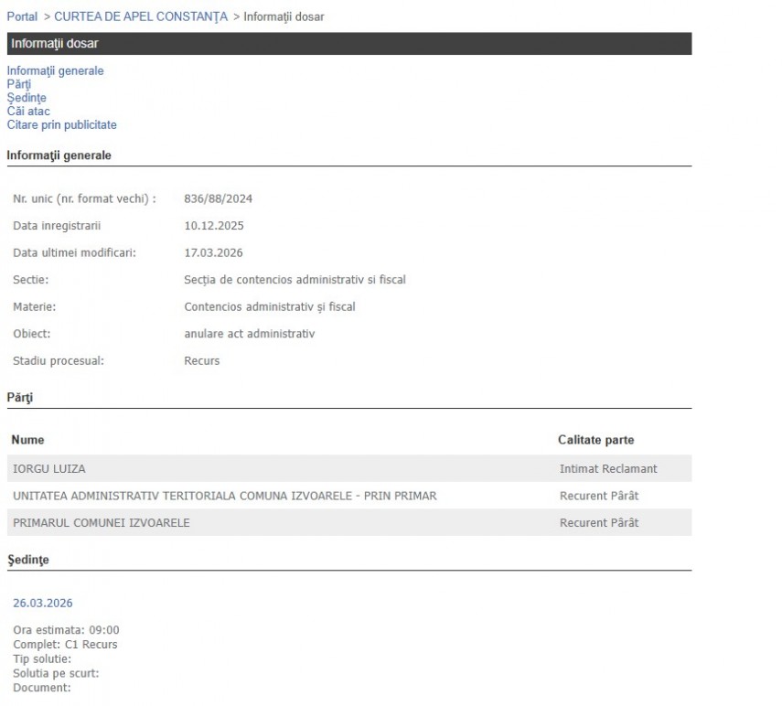 Portalul Instanțelor de Judecată