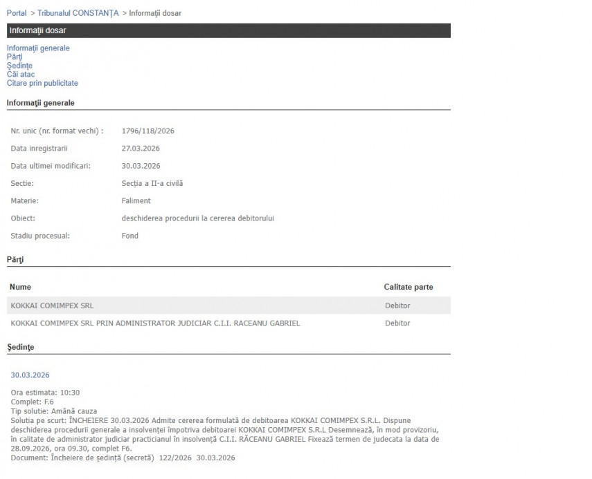 Portalul Instanțelor de Judecată