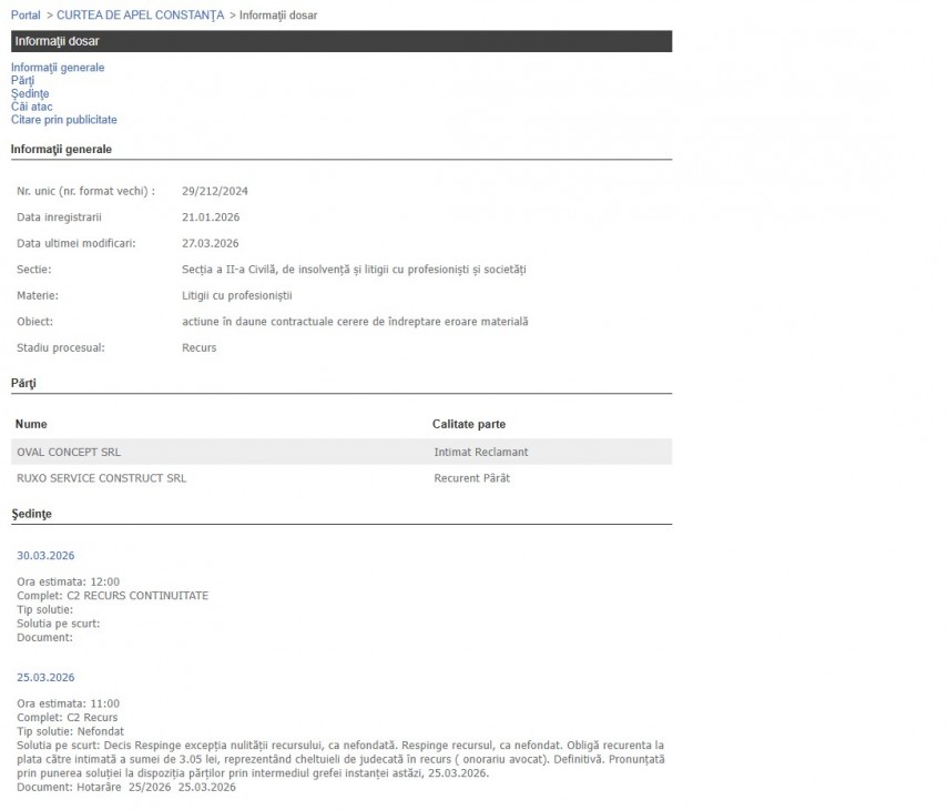 Portalul Instanțelor de Judecată