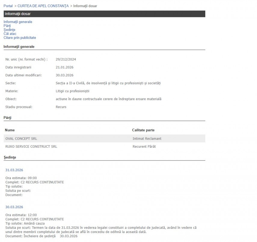 Portalul Instanțelor de Judecată