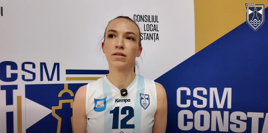 Andreea Cimpu. Sursa foto: captură Facebook (CSM Constanța)