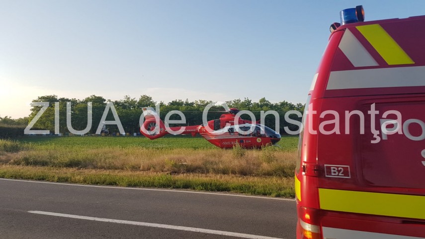 Accident rutier la iesire din localitatea Lumina, judetul Constanta! Intervine elicopterul SMURD 