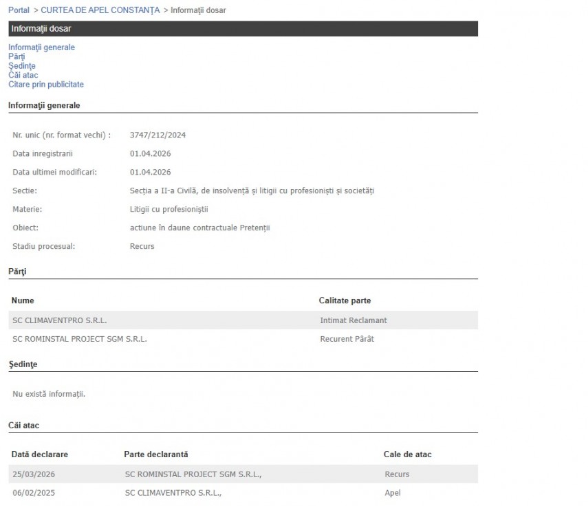 Portalul Instanțelor de Judecată