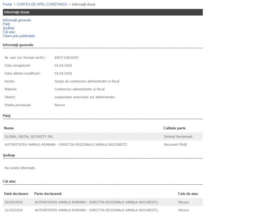 Portalul Instanțelor de Judecată