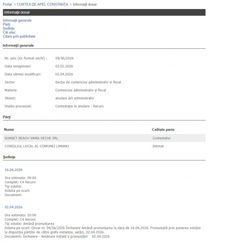 Portalul Instanțelor de Judecată