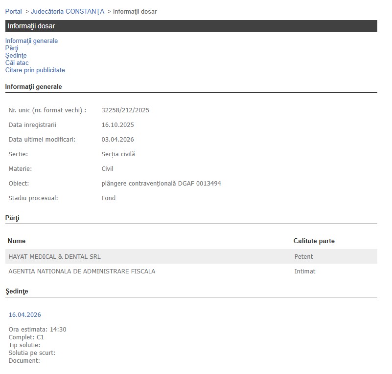 Portalul Instanțelor de Judecată