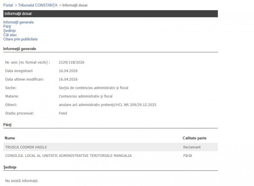 Portalul Instanțelor de Judecată