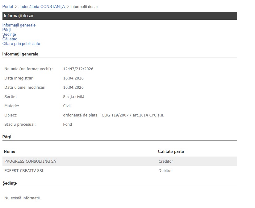 Portalul Instanțelor de Judecată