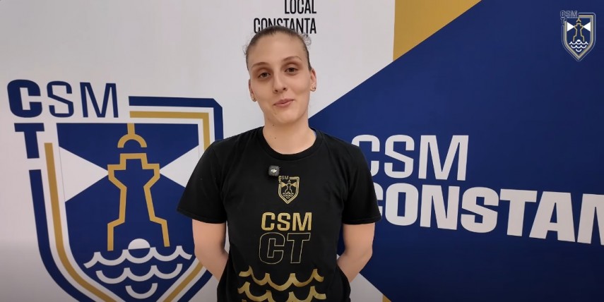 Alexandra Spînoche. Sursa foto: captură Facebook (CSM Constanța)