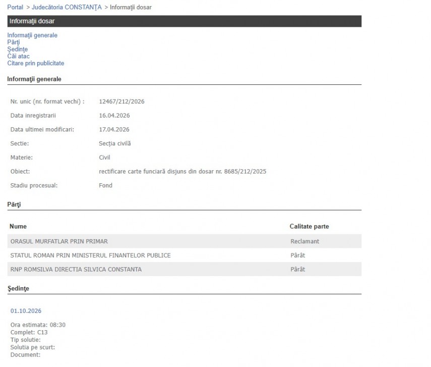 Portalul Instanțelor de Judecată