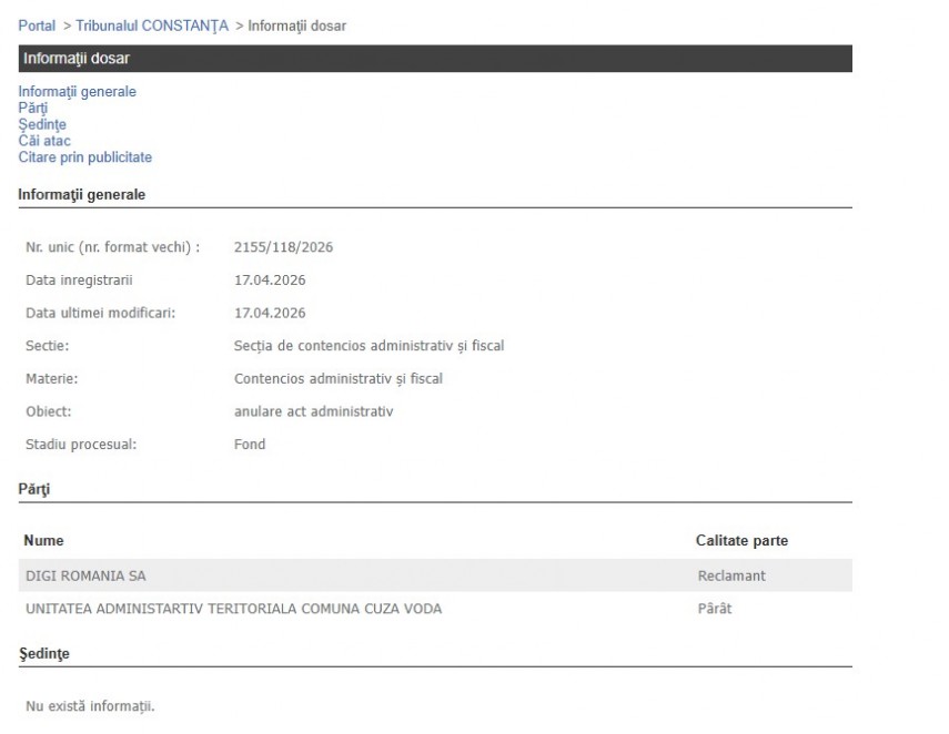 Portalul Instanțelor de Judecată