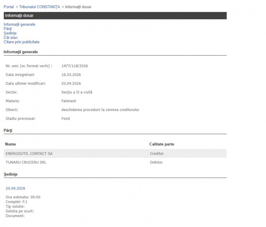 Portalul Instanțelor de Judecată