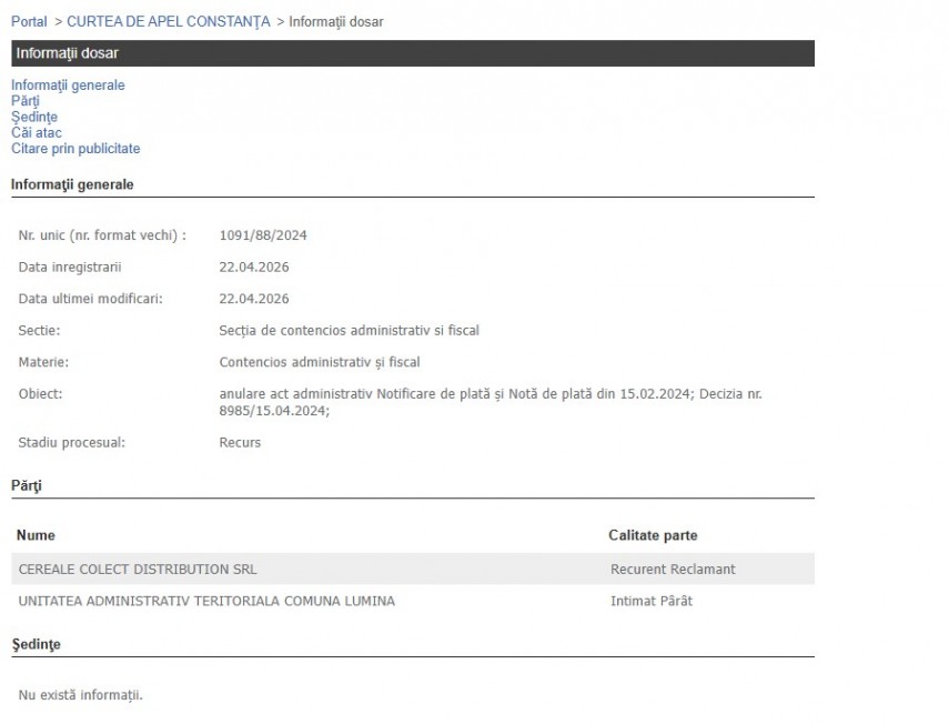 Portalul Instanțelor de Judecată