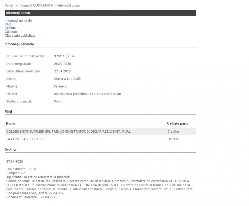 Portalul Instanțelor de Judecată