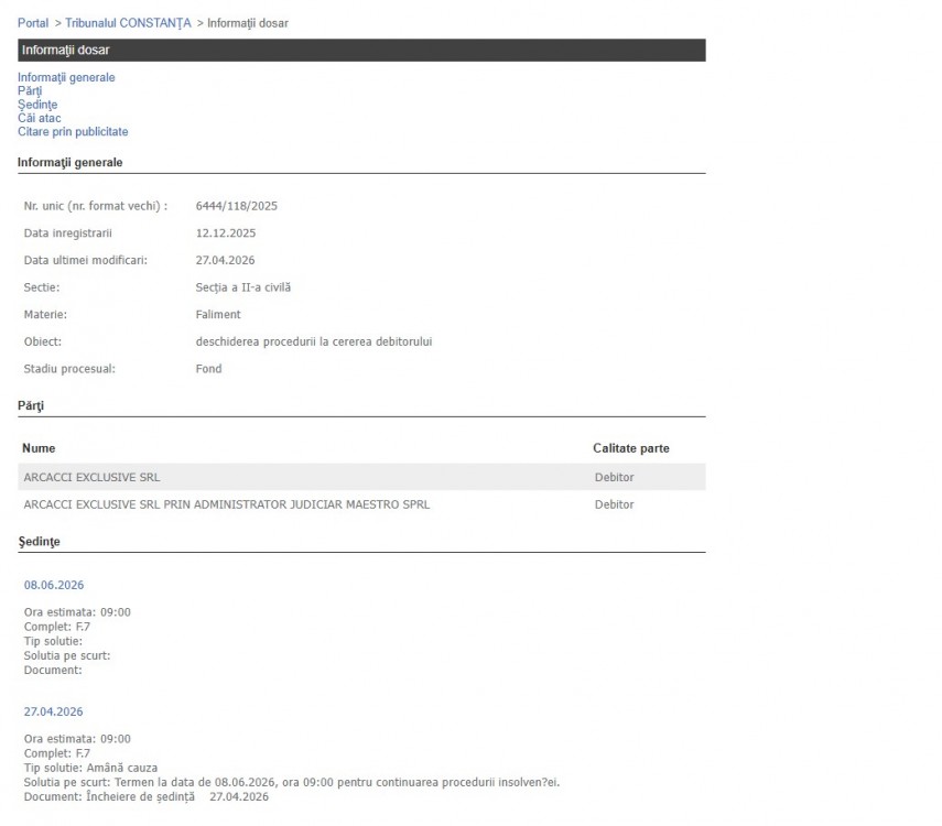 Portalul Instanțelor de Judecată