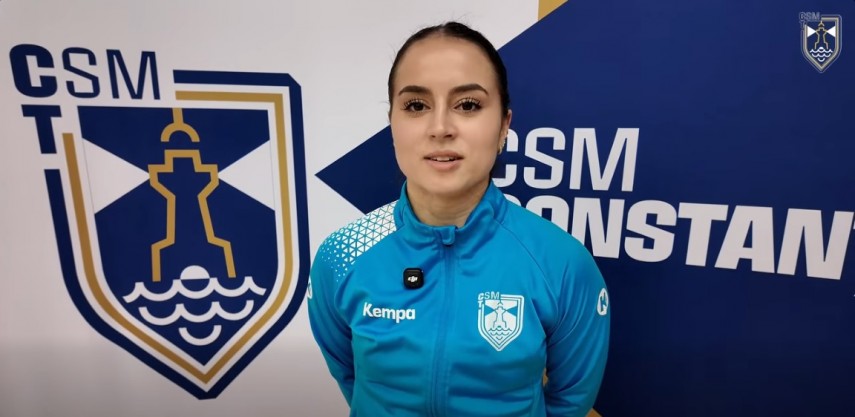 Andreea Minca Cristea. Sursa foto: captură Facebook (CSM Constanța)