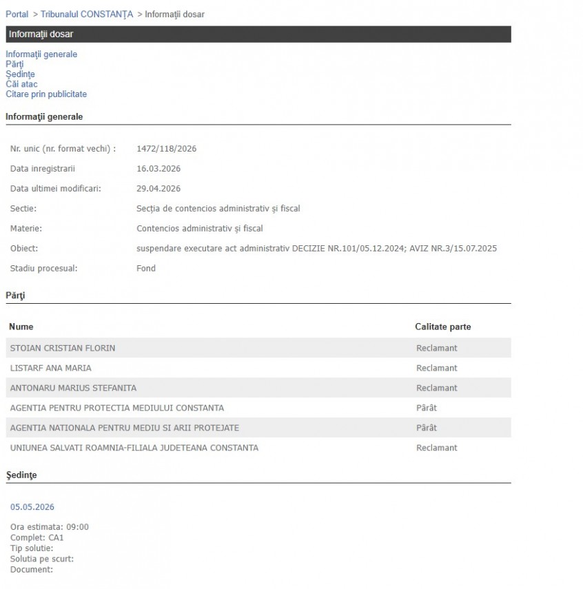 Portalul Instanțelor de Judecată