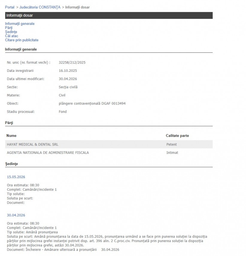 Portalul Instanțelor de Judecată