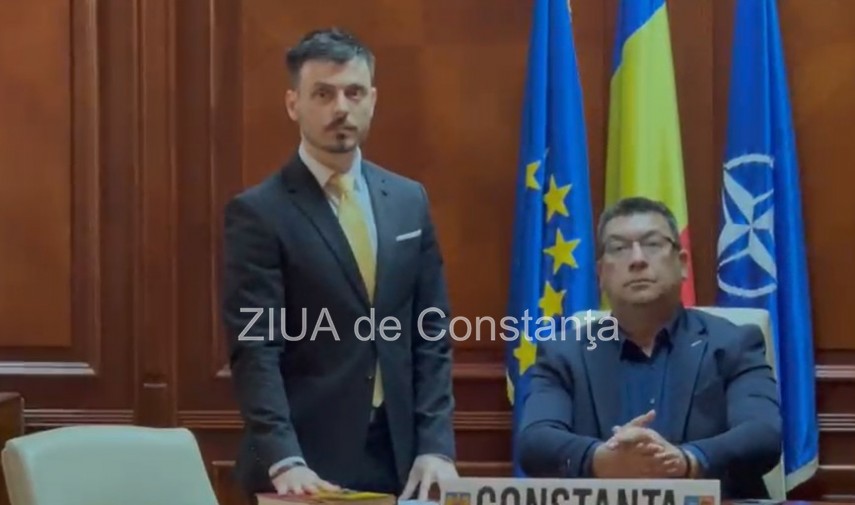 Dumitru Paris, noul subprefect al județului Constanța și prefectul Adrian Picoiu 