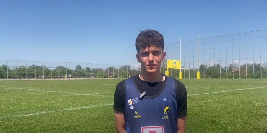 David Botezatu (CSM - ACS Tomitanii Constanța), cel mai tânăr jucător din echipă - 16 ani și 4 luni! Sursa foto: Facebook (Rugby Romania)