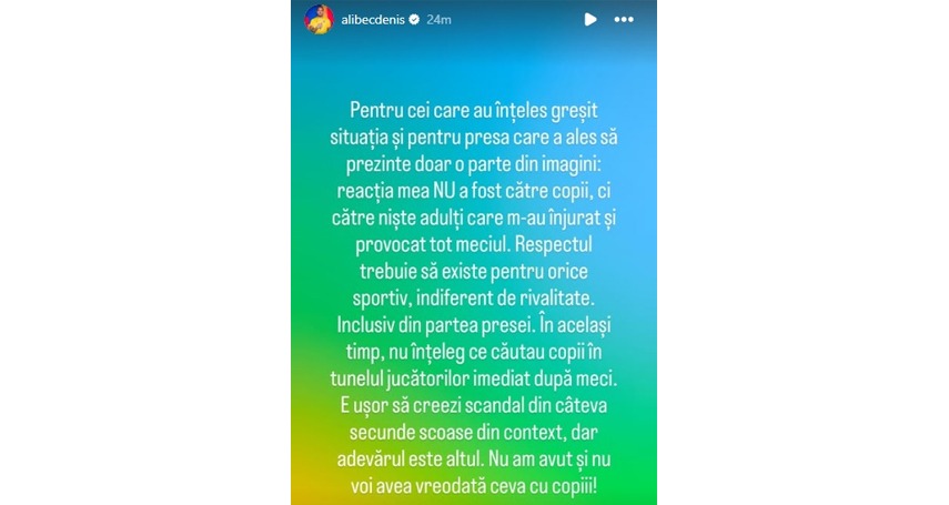 Mesajul lui Denis Alibec
