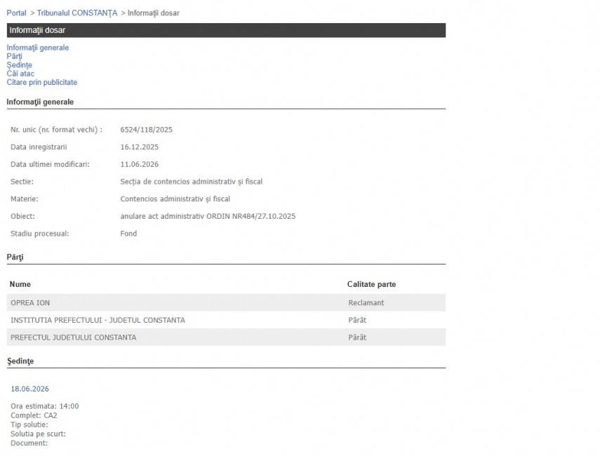 Portalul Instanțelor de Judecată